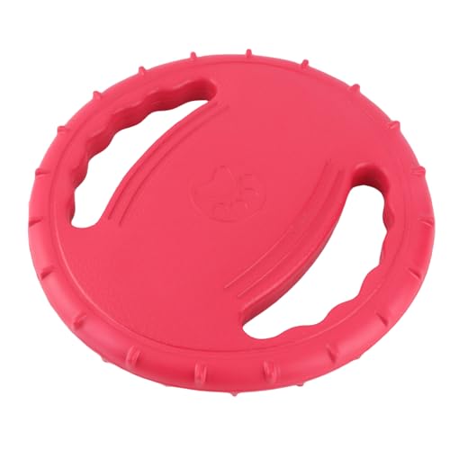 Hond vliegende scherf, piepende flexibele tandenreiniging vliegende schaduw hond sport speelgoed rubber lichtgewicht voor meer (rood) 4
