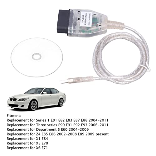 Automotor codescanner, Kenmerkende autokabel K DCAN OBD2 USB Interface, Kabel met reserveschakelaar voor 1 Serie E81 E82 E83 E87 E88 20042011
