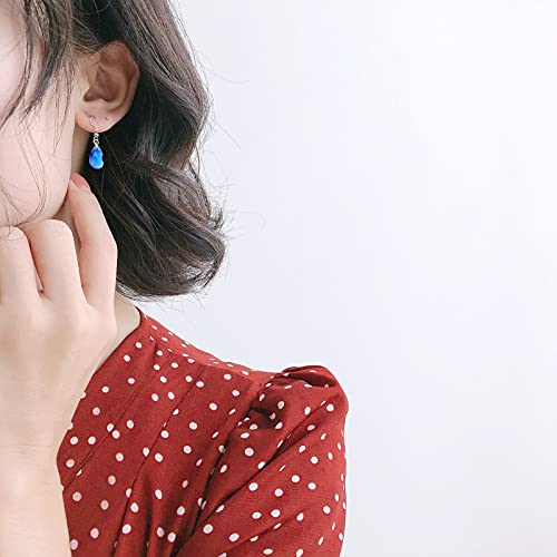 100 st Teardrop glazen kralen, Royal Blue, Facet Village Crystal kralen, Top Geborsteld hanghangers voor juwelen maken Chandelier Home Ophangen Decor, Gat: 1mm 5