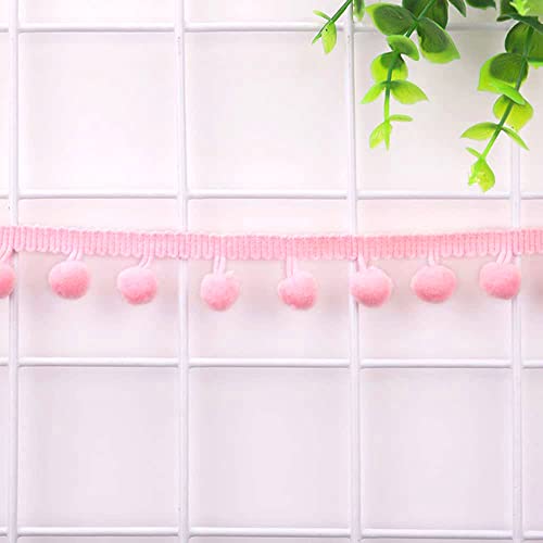 5 Yards 12mm Pompoms Rand voor ambachten, Decoratie Lint met Pompoms Ballen, Pompoms, Fringe Border, Decoratieve Lint, Naaiaccessoires voor DIY ambachten, Kleding, Kostuums, Naaien