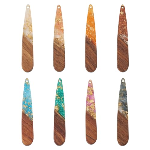 Hars Houten Charms Hangers Geometrie Charms Vintage Hars Houten Pieces Verklaring voor Boheemse Dangle oorbellen ketting sieraden maken