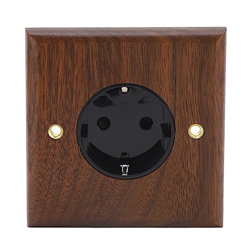 EU Standard Retro Black Walnut Socket 16A 250V elektrische switch Socket Receptacle voor elektronische apparaten en kleine apparaten