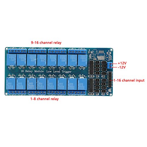 12V 16-kanaal relais module met optocoupler bescherming laag niveau trigger