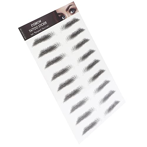 6D Eyebrow Tattoo Sticker Professional Waterproof Eyebrow Transfer Sticker Eyebrow Makeup Tool voor vrouwen en meisjes (zwart)(BLACK-04)