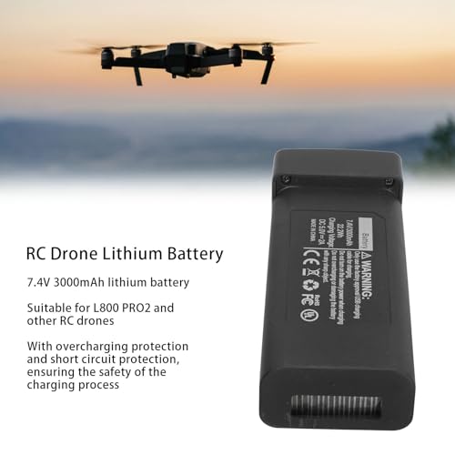 7.4V, 3000MAh Lithium Batterij met overlaadbeveiliging, lichtgewicht en draagbare, kunststof behuizing, langere bedrijfstijd, voor LYZRC L800 PRO2 en andere RC drones 5