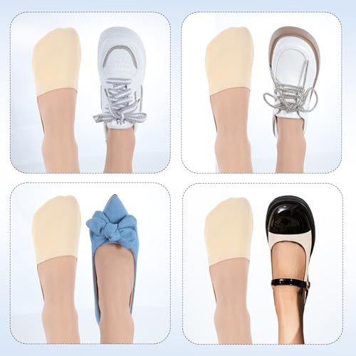6 paar onzichtbare enkelsokken voor vrouwen, 35-38, korte non-slip zomersneaker sokken met silicone pad, onzichtbare sokken, ademende korte sokken, huidkleur, halve sokken, ballerina sokken, huid 5