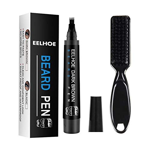 Waterdichte baardpen, Baardpotlood Filler voor mannen, Baard Filler Potlood en Borstelbaard Enhancer, Potlood snor Kit, Mustache kleurvormende hulpmiddelen