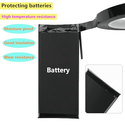 2 Rolls Isolatie Tape, 10mm x 66m Positionering Tape Mylar Tape, Zelfklevende Tape voor Whiteboard, Label, Decoratie, Zwart 5