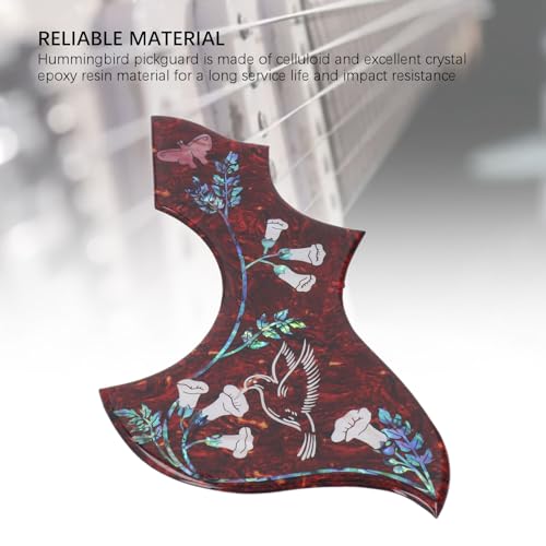 Guitar Pickguard Hummingbird Pickguard Akoestische Gitaar Vervanging Zelfklevend Terug Krasbestendig 2mm Dik 3