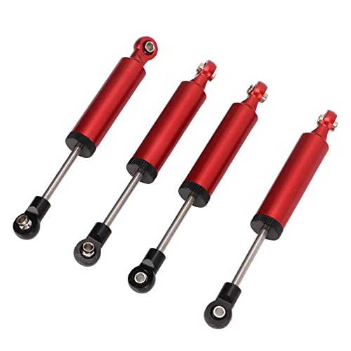 RC Shock Absorber, Aluminium 1:10 RC Auto Shock Absorber Upgrade Reserve accessoire Weihnachten voor SCX10 1:10 Crawler Automodel Onderdelen (Red)