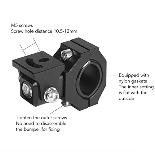 2Stuks Spotlight Montage Bracket, Aluminium Spotlight Mount Clamp M5 Aperture 18mm-30mm verstelbare koplamp klemhouder voor Motocross Off Road ATV UTV 4