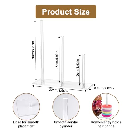 3 Lagen Acryl Scrunchie houder, Transparant Weergave, Hairband Weergave houder, sieraden Stand, Hair Tie Organizer sieraden Stand Meisjes voor Headband Claw Clip Armbanden