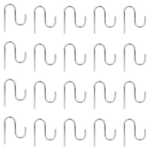 20Pc lange schuren haken, roestvrij staal, universele haken J gevormde schep Hangers voor gereedschap opslag organisatie