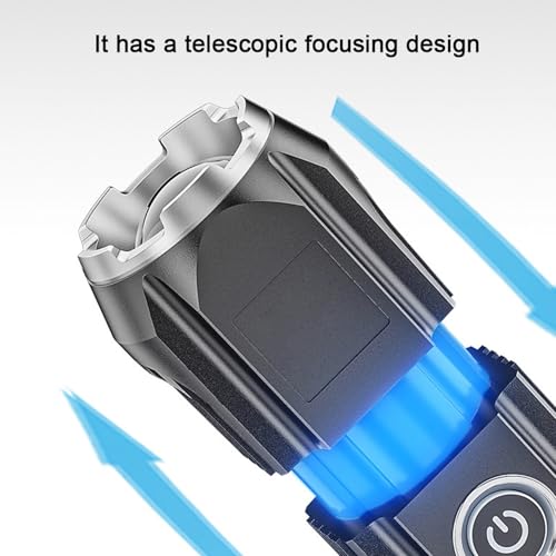 Oplaadbare USB zaklamp, XPE Lampcore, Brede Astigmatis licht, COB Floodlight, geïntegreerde warmtedissipatie, Dagelijks waterdicht, ABS materiaal, Draagbaar licht met hoge 4