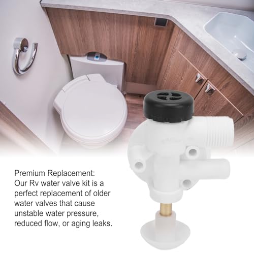 385314349 RV Toiletventilator Set, RV Toilet Water Valve Vervanging Kit voor Sealand Traveller en VacuFlush Pedal Flush Toilet 3
