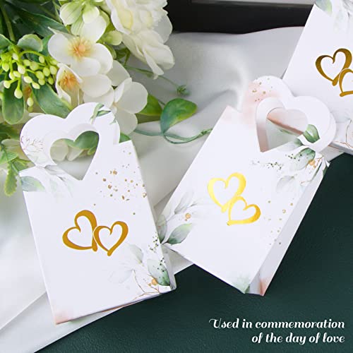 100 dozen voor snoep, bruiloft, gast geschenken, karton dozen met hart, geschenk voor feest, bruiloft, verjaardag, communie, doop 3