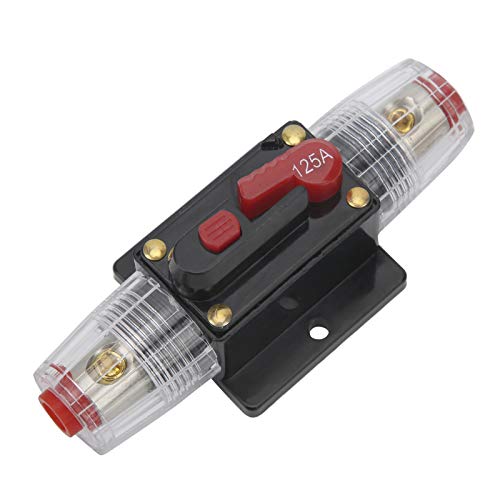 Zekeringhouder 125A Stroomonderbreker Abs koper 12 24V 125A stereostroomschakelaar zelfverzekerde zekering inline houder voor auto boot 4