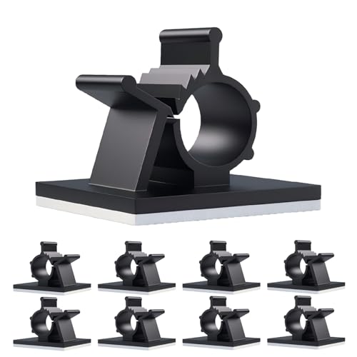 Pack van 20 kabelclips, kabelmanagementclips, zelfklevende kabelclips, Nylon kabelclips, voor USB-kabel, oplader, 37mm