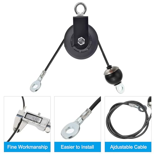 Pulley Kabel, verstelbare Fitness Kabel Pulley Systeem Vervanging Dikke 4mm Heavy Duty Gym Kabel Pulley bijlage voor thuis 3