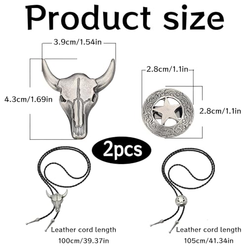 2 stukken bolo tie cowboy kostuum mannen, cowboy vest mannen, lederen rodeo hanger, westerse outfit vrouwen, cowboy shirt mannen, bolo stropdas mannen, cowboy vest, cowboy accessoires voor vrouwen en mannen, zwart