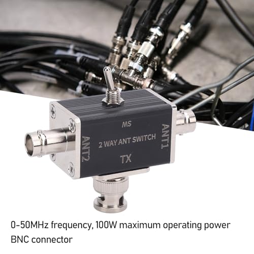 2 -way Antenna Switch Wide Frequency Range High Power Handling with BNC -Antenna Switch Manual for Cutoff and Earth Whisk 3