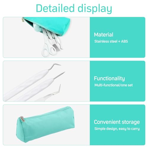 8 stuks Vinyl Plotter Accessoires, DIY Craft Tool Set met opslagzak, schaar, scrap verzamelaar, Unraster Hook, Tweezers, Spatula, onkruid, Flaring Tools, Plotter Set voor 3