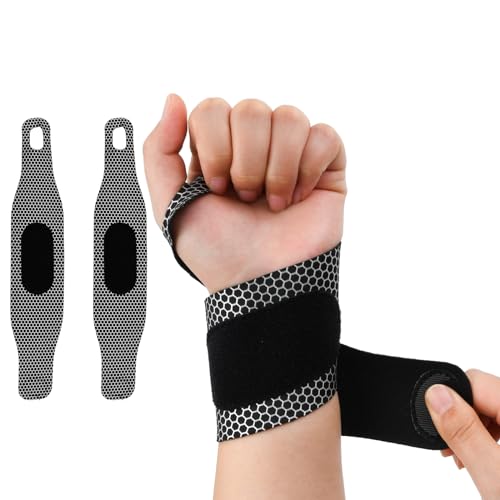 Pack van 2 Zwarte Pols Wacht voor links of rechts ademend hand Pols Rest Pols Ondersteuning Polsband voor mannen Sport bescherming