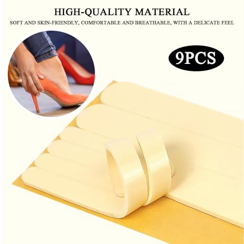 9 stuks vellen schoenriemkussens, zelflevende hielvoeringen invoegen hielgrepen schoenpads stoppen met uitglijden bandjes voetenschermers antislip draagriemen voor mannen vrouwen dames 5