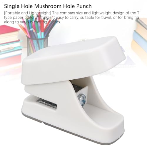 Mushroom Hole Punch Portable en lichtgewicht T Type Papier Puncher voor Scrapbooking Nauwkeurige en schone resultaten Multi Purpose Disc Ring Bindende Cutter 4