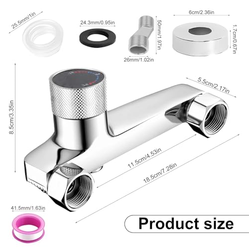 Zilverkleurige watervalmengkraan voor badkuip, dubbele functie do diplomaturen met anti-slip knop, koperlegering, waterkraan, badkuip voor wanddouche, slaapzaal, hotel