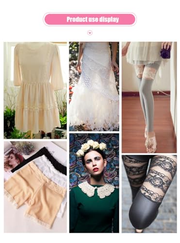 5 Yards Elasticity Lace Tape Lace Trim, 25mm Lace Trim Lace Finish Decoratieve Band Band Band Bands voor Naaien, Kantranden voor Ambachten, Naaiaccessoires, Jurk, Bruiloft, Ondergoed, Zwart