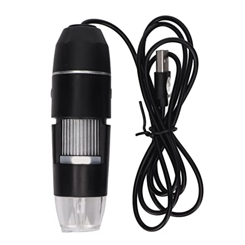 Huidanalyse Hair Scalp Detector 800x Vergroting Draagbare USB-microscoop met 8 stuks Lichte Chips voor huid- en haardetectie (zwart) 5