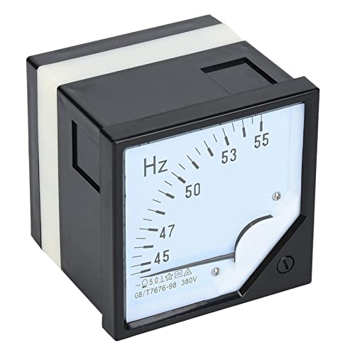 Vierkante paneelfrequentiemeter, Aanwijzertype Analog Panel Hertz Meter 45-55Hz AC 380V 1.5 Hoge nauwkeurigheid