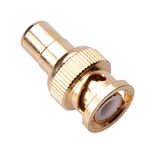 BNC Man naar RCA Vrouwelijke Phono Adapter CCTV Coaxiale Koppelaar Plug Adapter Compatibel met CCTV Security Camera / Surveillance Systems, DVR's, Camera's, Wisselaars, TV Kabel, Gold Plated