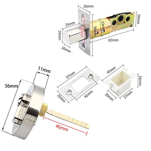 Single Cilinder Deadlock, Ronde Deadbolt slot met sleutels, moderne deursloten, zinklegering Deadbolt, onzichtbare deur slot voor voordeur, ingang deur, doorgang deur 3
