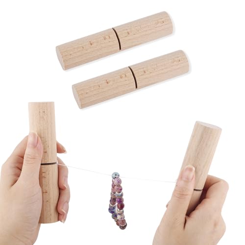 Knooptangen voor Siliconen kralen, Houten knooptangen en bevestigingsgereedschappen Kralen voor armbanden Polsbandjes Sieraden Supplies