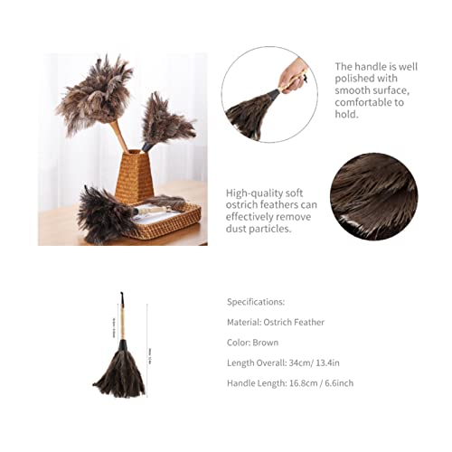 Mini Ostrian Veerstofzuiger met houten handvat Wasbaar reinigingsgereedschap voor boeken, Keyboard Office Home 3