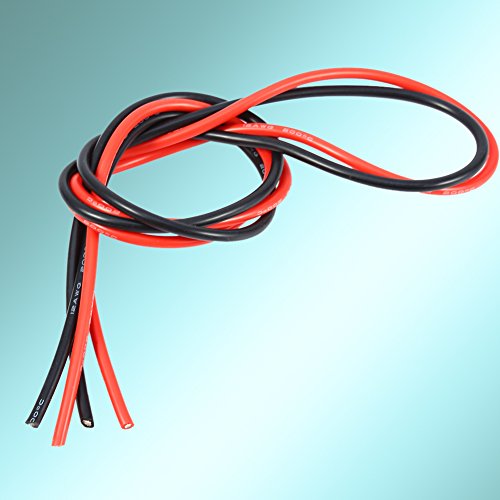 12AWG 2m Flexibele Soft Silicone Kabel Elektronische Tinned Koper Stranded 12 Gauge Wire voor RC Modellen Speelgoed (1 Meter Rood + 1 Meter Zwart) 5