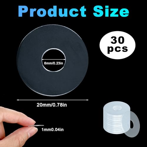 30 st Transparante Plastic schijven, Wasmachines, Spacers voor deur Scharnier, Draag, Cracks op glas, douche, Deur, Badkamer, Handdoek