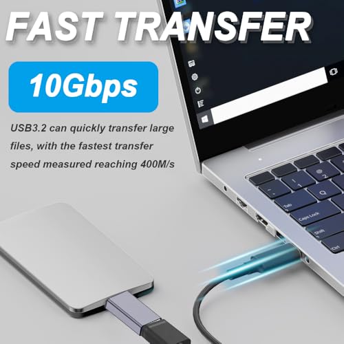 Micro B naar USB 3.0-adapter met Micro B naar Type-C-adapter, Micro B mannelijk naar USB/Type-C USB3.0-gegevensoverdrachtadapter voor computer(4 stuks) 3