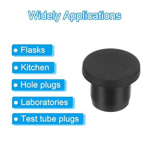 11mm diameter Rubber gat plugs, 16st Siliconen Rubber ronde gat stopper voor 10-11mm gat zwart 5