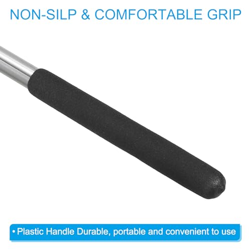 Telescopische handheld Flagpoles, 1,6 m Portable Roestvrij staal Telescopische Flagpoles gids Flagpole, 7 secties, zwart 3