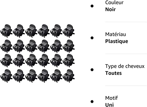 Kleine Klauw Clip voor Hair100PCS Zwarte kunststof Mini Clips Kleine claws Hair Clip Clamp Kleding Haar Accessoires 4