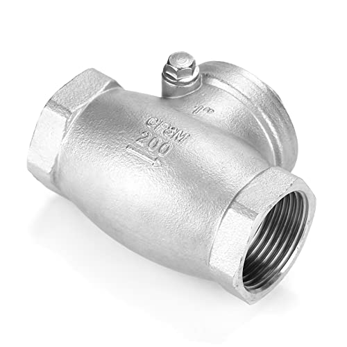 DN25 Check Valve met controleklep, 1 1/2 inch draad, roestvrij staal, WOG 200PSI, duurzaam en stevig, ideaal voor loodgieters-, water- en gassystemen 3