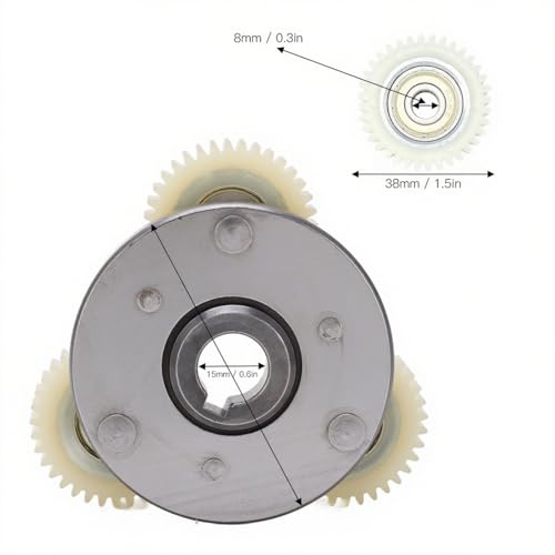 Koppeling Kit, Staal + Nylon 36T Clutch Kit voor elektrische fiets, Geschikt voor 250W 350W Center Drive Motor 4