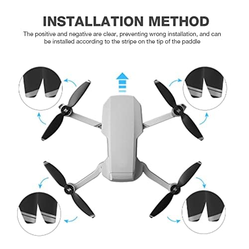 RC Drone Blade Propellers Helicopter Wing Accessory Geschikt voor Mini Accessoire (Zwart met Silver Edge) 4