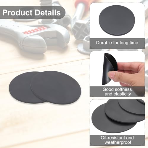Rubber Solid Schijven Ringen, 20st 50mm ID x 1,5mm Dikke Rubber ronde pakking Pad Bushings Spacer Ring voor DIY pakking Craft, Zwart 3