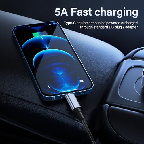 PD 100W DC4530 naar USB-C Kabel, DC 4.5mm x 3mm Bushing (4,5 x 0,6mm) Invoer op Type-C-plug, Power Charging-kabel met automatische PD-identificatiechip, voor telefoons, laptops (DC4530) 3