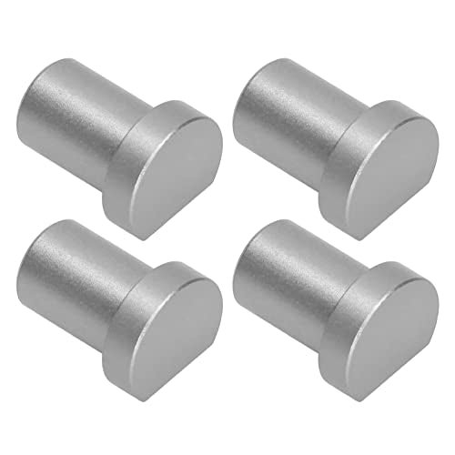 4-Piece Bench Honden, Limit Blocks voor houtbewerking met een diameter van 20 Mm / 0,8 Inch, Multifunctionele werkbank Pin remstops, voor het bevestigen en beperken van houten schuren op (Zilver)