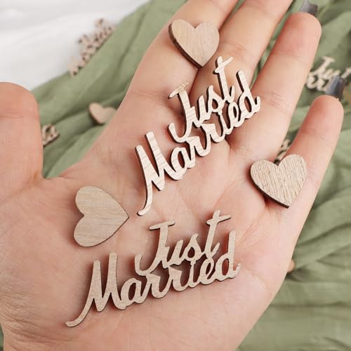 Getrouwde partij Confetti Hart Houten Tafel Confetti Trouwtafel Decoratie voor bruidsdouches Engagements Verjaardag Party Decor 3